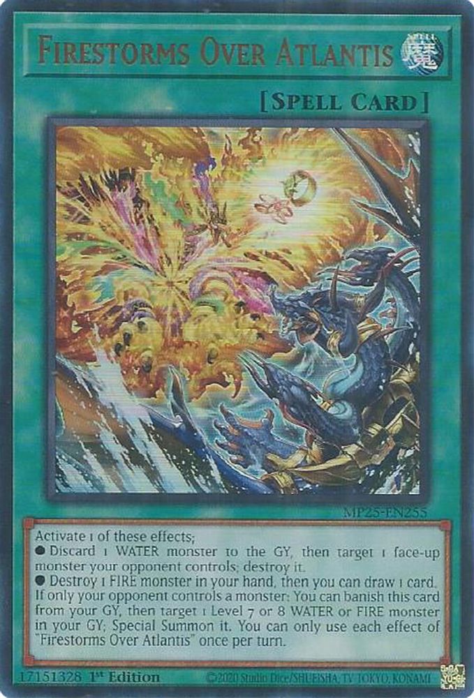 Firestorms Over Atlantis - (MP25-EN255) - Ultra Rare 1st Edition