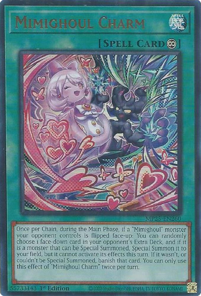 Mimighoul Charm - (MP25-EN260) - Ultra Rare 1st Edition