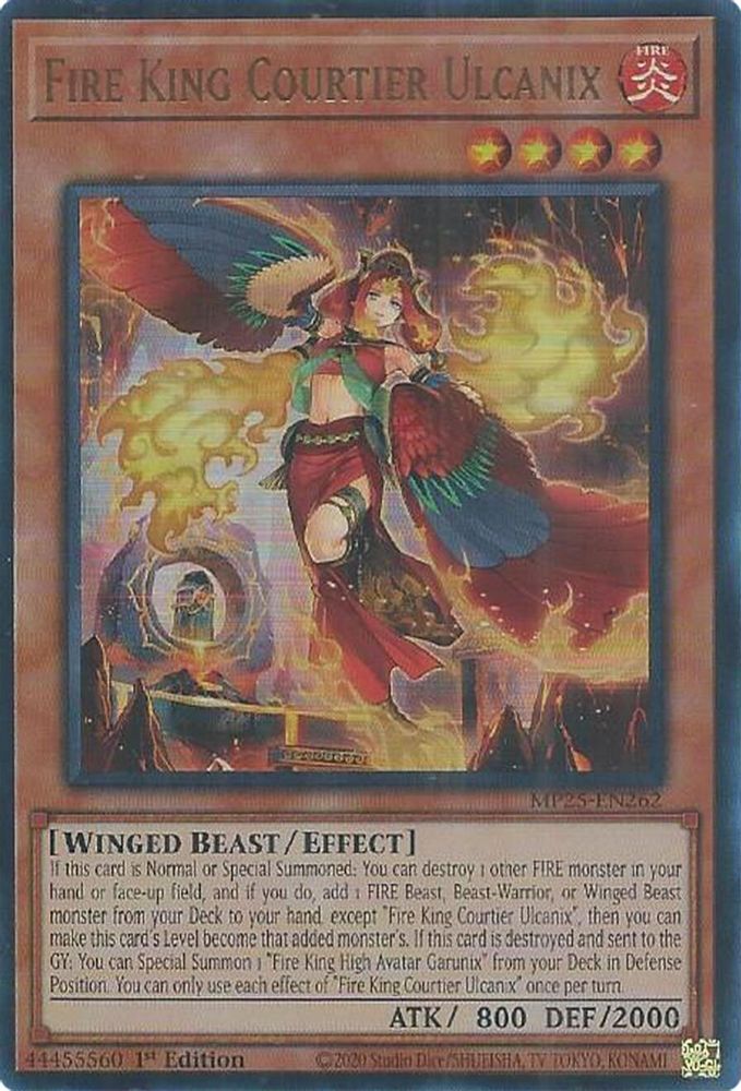 Fire King Courtier Ulcanix - (MP25-EN262) - Ultra Rare 1st Edition