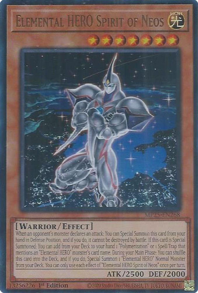 Elemental HERO Spirit of Neos - (MP25-EN268) - Ultra Rare 1st Edition