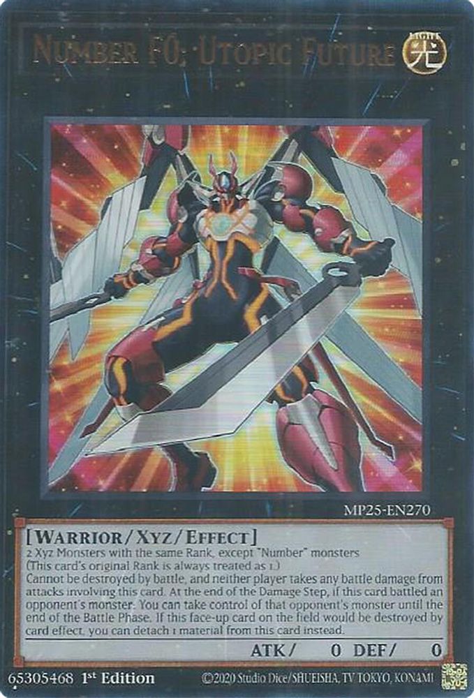 Number F0: Utopic Future - (MP25-EN270) - Ultra Rare 1st Edition