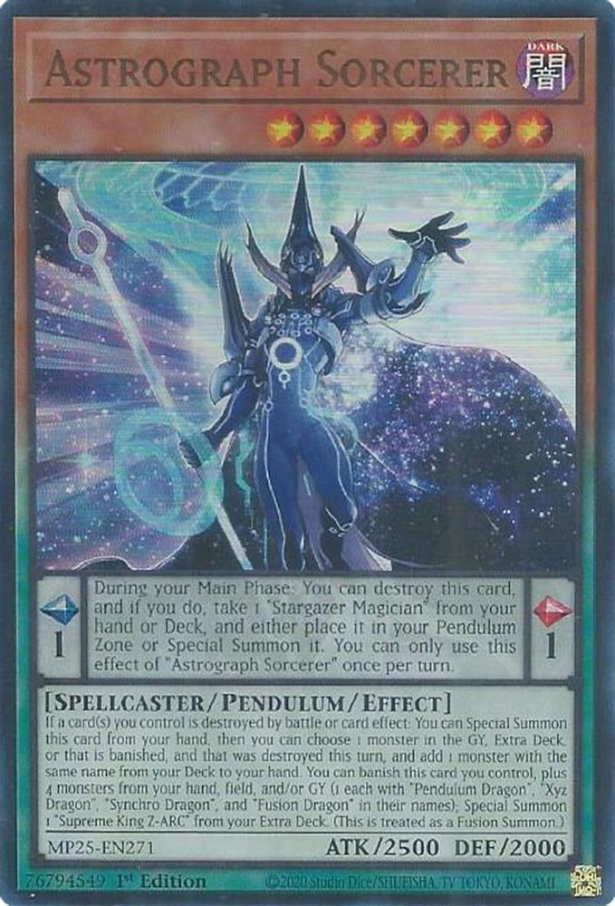 Astrograph Sorcerer - (MP25-EN271) - Ultra Rare 1st Edition