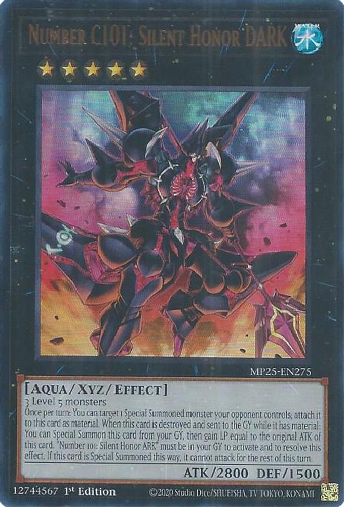 Number C101: Silent Honor DARK - (MP25-EN275) - Ultra Rare 1st Edition