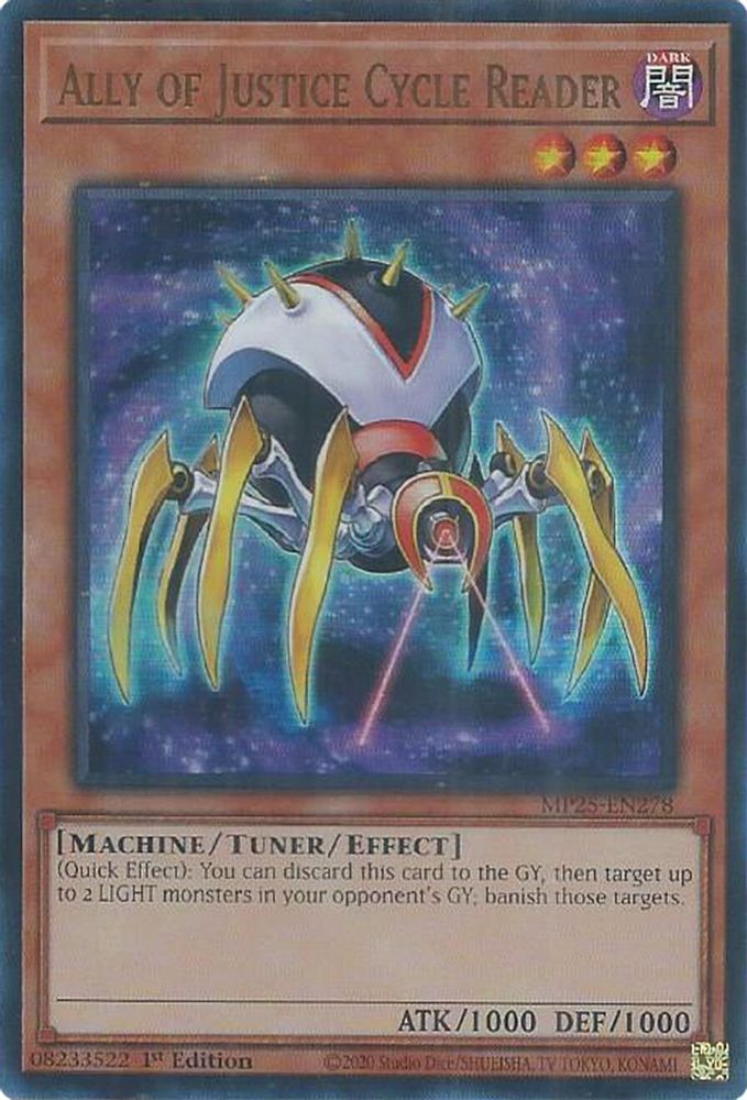 Ally of Justice Cycle Reader - (MP25-EN278) - Ultra Rare 1st Edition