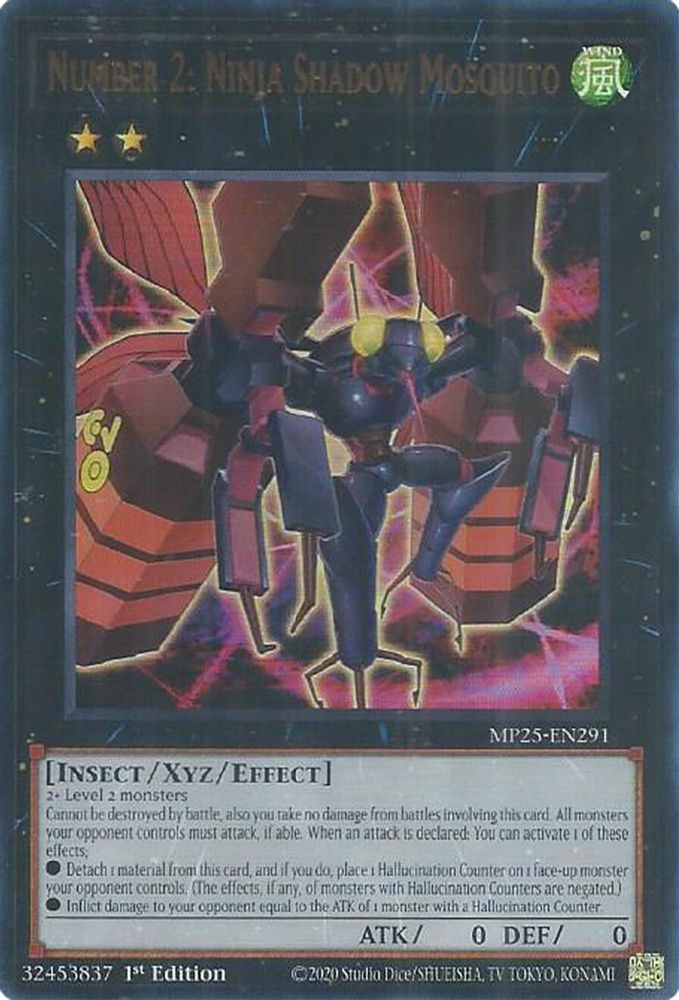 Number 2: Ninja Shadow Mosquito - (MP25-EN291) - Ultra Rare 1st Edition
