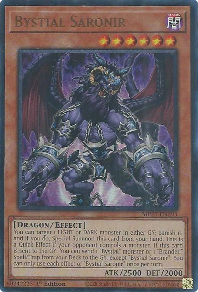 Bystial Saronir - (MP25-EN293) - Ultra Rare 1st Edition