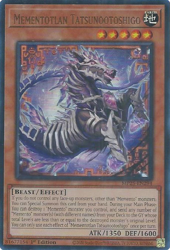 Mementotlan Tatsunootoshigo - (MP25-EN294) - Ultra Rare 1st Edition