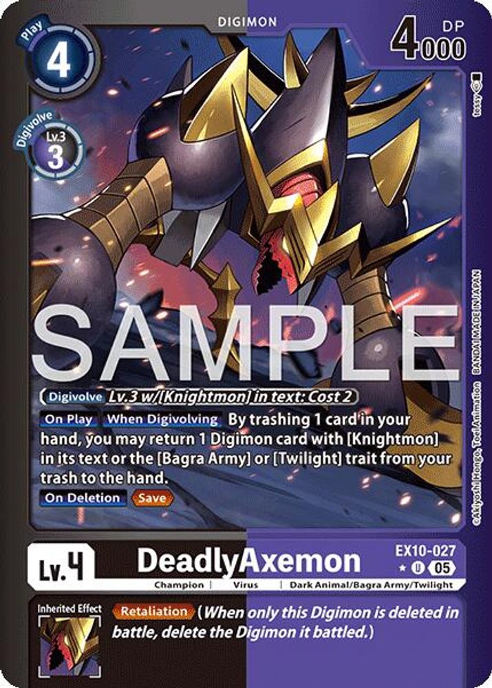 DeadlyAxemon (Limited Foil) (EX10-027) Uncommon - Digimon Sinister Order
