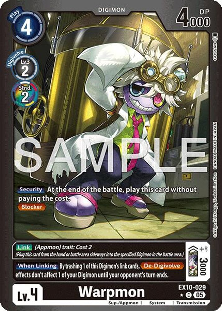 Warpmon (Limited Foil) (EX10-029) Common - Digimon Sinister Order