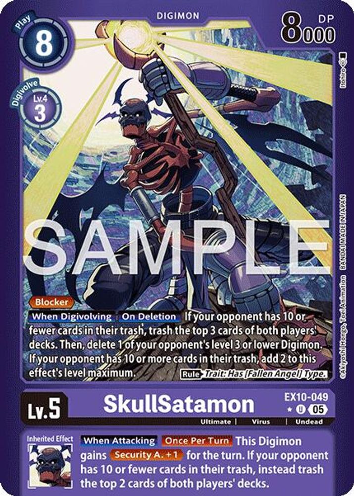 SkullSatamon (Limited Foil) (EX10-049) Uncommon - Digimon Sinister Order