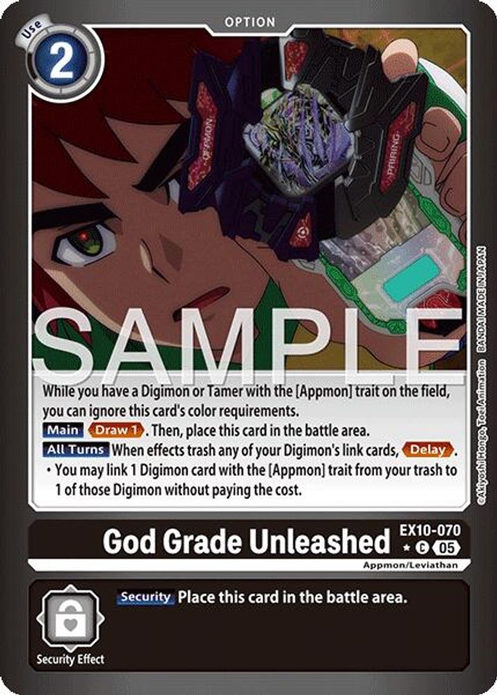 God Grade Unleashed (Limited Foil) (EX10-070) Common - Digimon Sinister Order