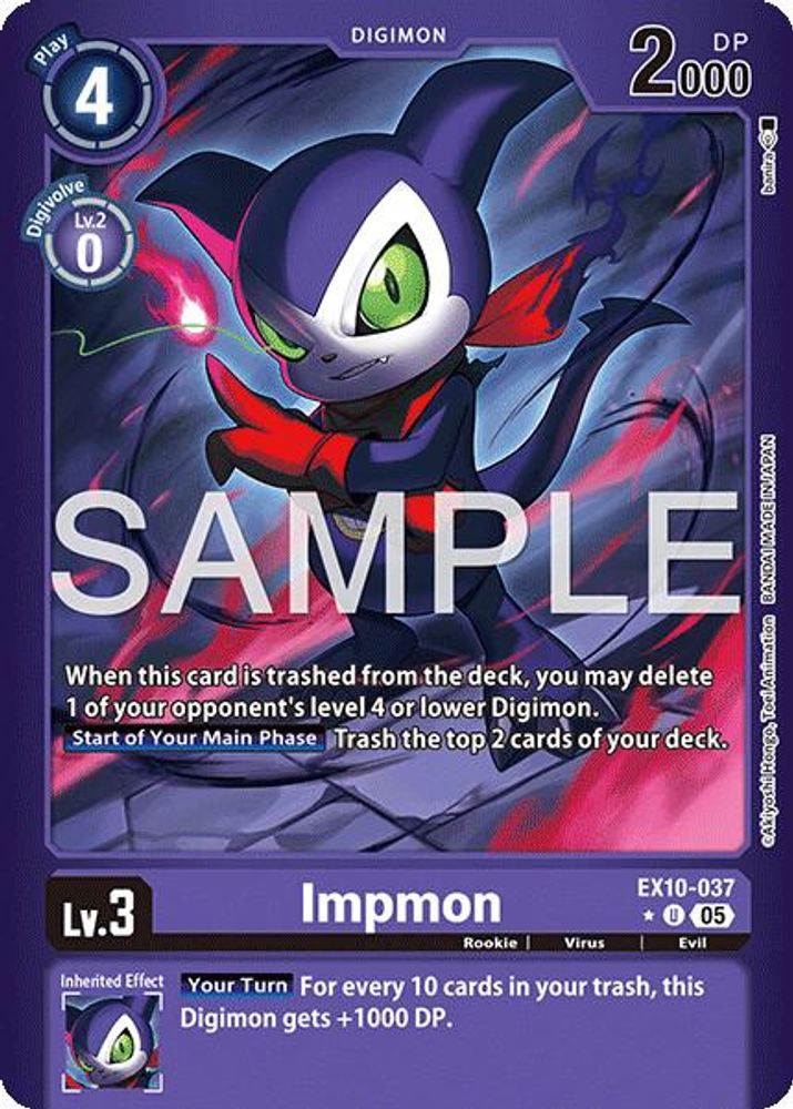 Impmon (Limited Foil) (EX10-037) Uncommon - Digimon Sinister Order