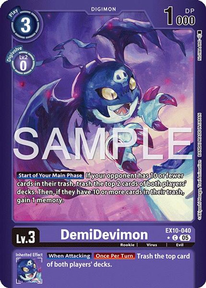 DemiDevimon (Limited Foil) (EX10-040) Common - Digimon Sinister Order