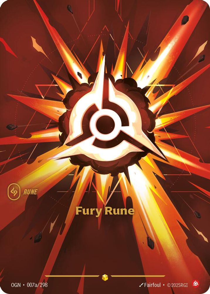 Fury Rune (Alternate Art) (007a/298) Showcase - Riftbound Origins Foil