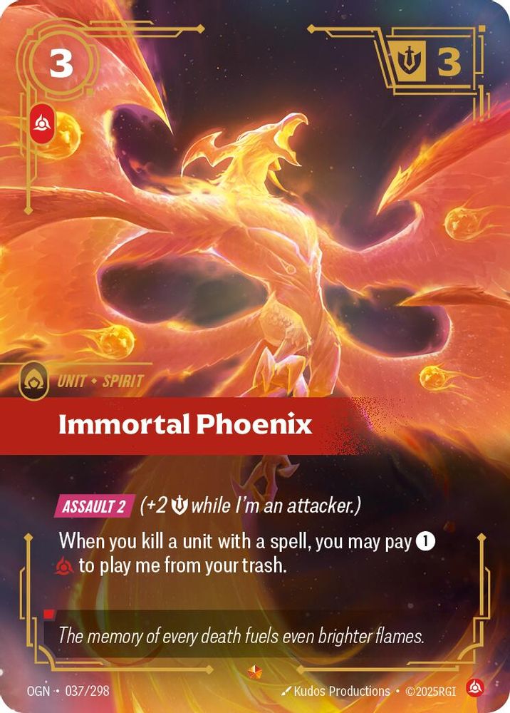 Immortal Phoenix (037/298) Epic - Riftbound Origins Foil