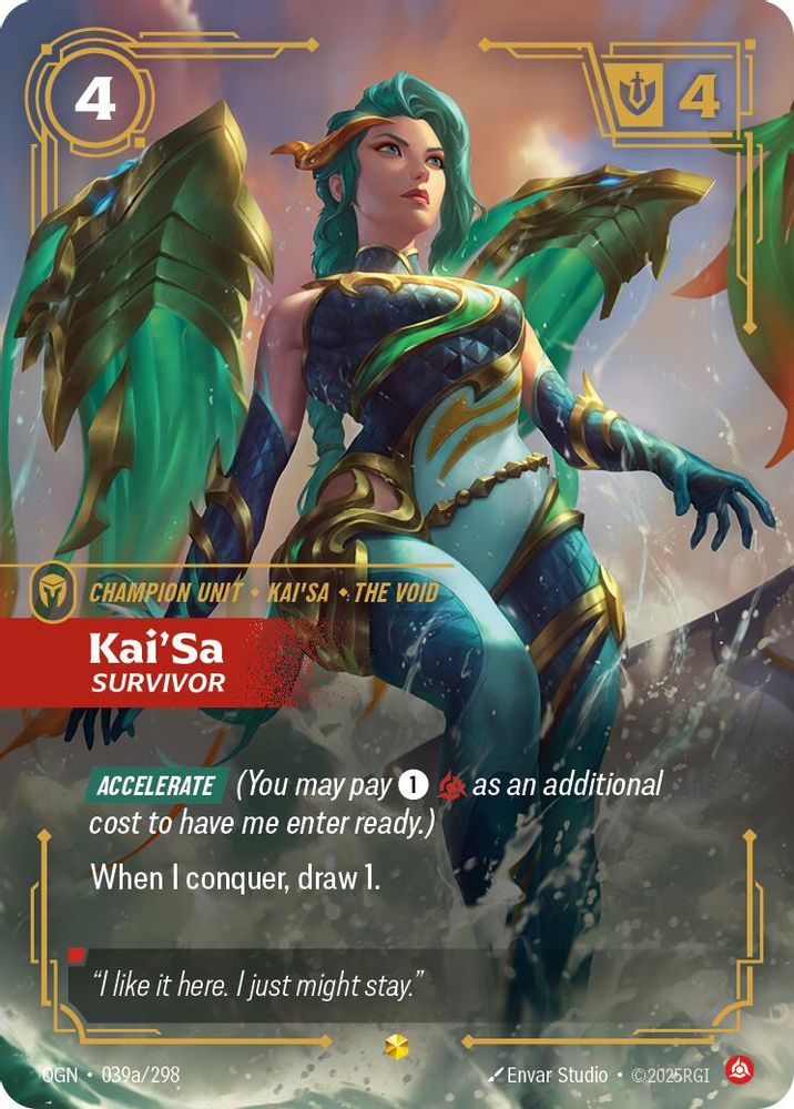 Kai'Sa - Survivor (Alternate Art) (039a/298) Showcase - Riftbound Origins Foil