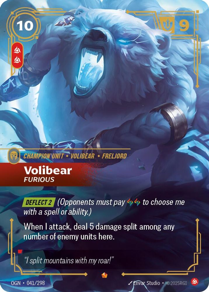 Volibear - Furious (041/298) Epic - Riftbound Origins Foil