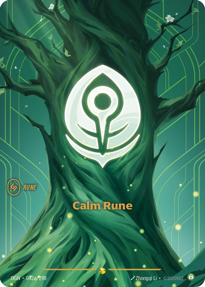 Calm Rune (Alternate Art) (042a/298) Showcase - Riftbound Origins Foil