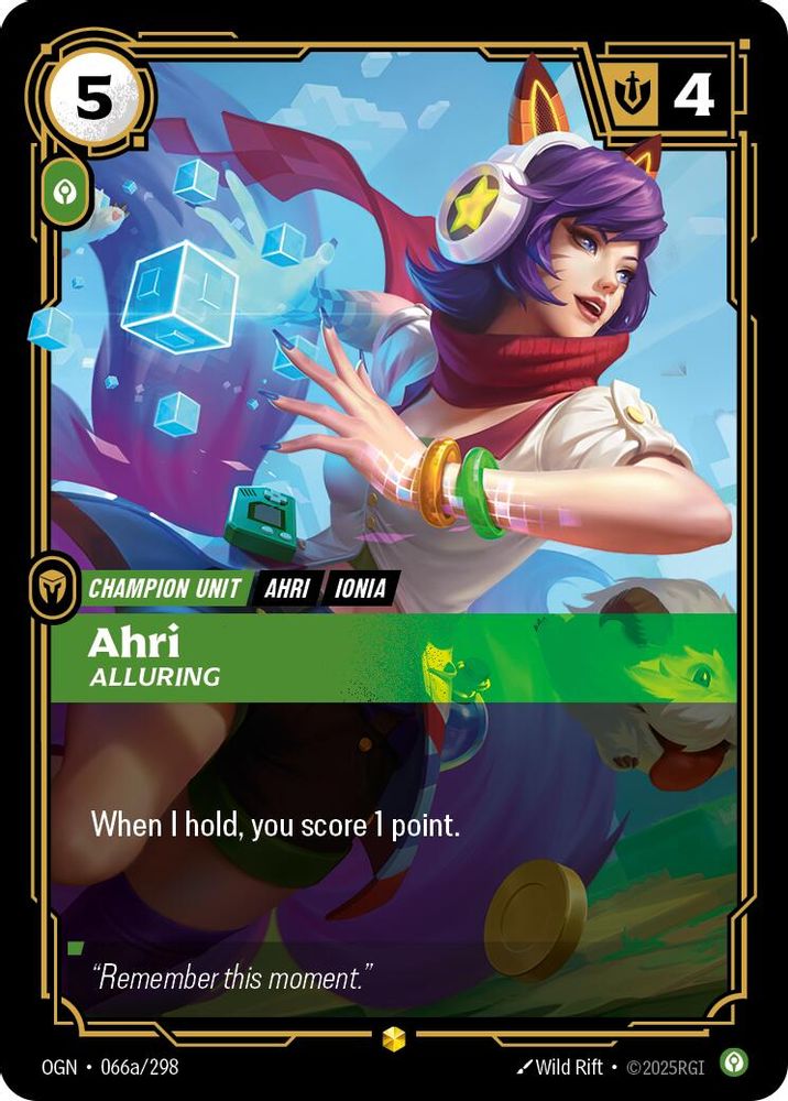 Ahri - Alluring (Alternate Art) (066a/298) Showcase - Riftbound Origins Foil