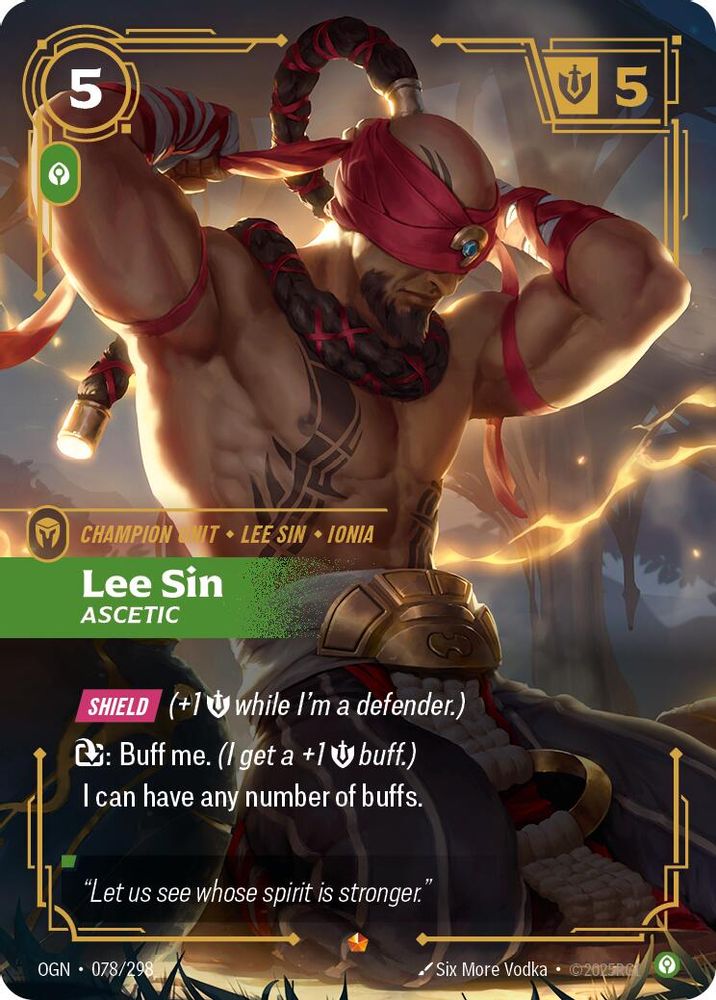 Lee Sin - Ascetic (078/298) Epic - Riftbound Origins Foil