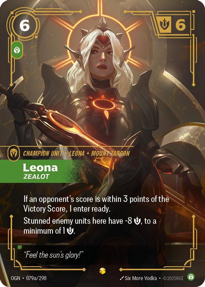 Leona - Zealot (Alternate Art) (079a/298) Showcase - Riftbound Origins Foil