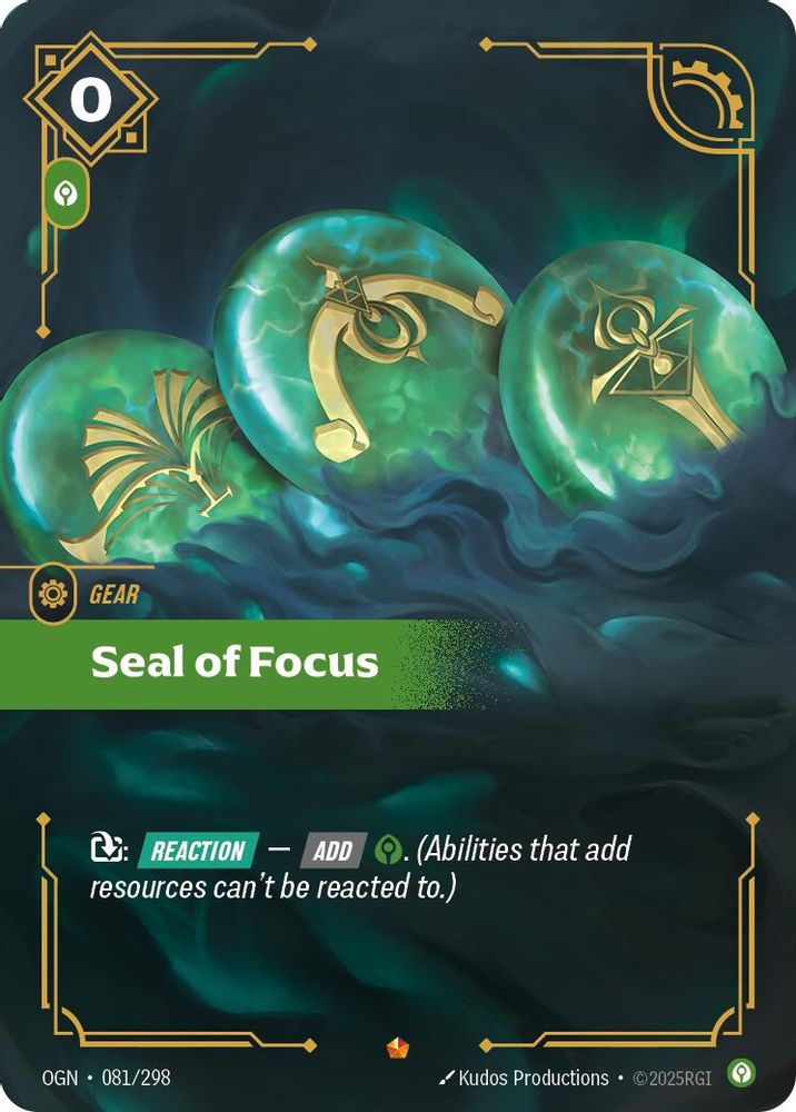 Seal of Focus (081/298) Epic - Riftbound Origins Foil