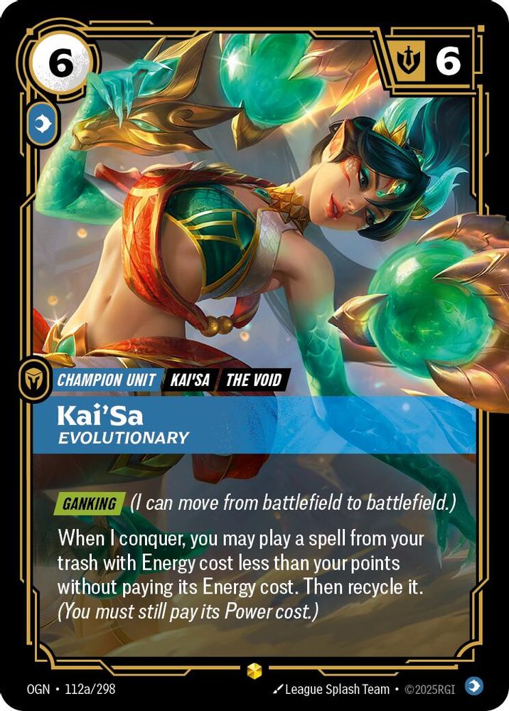 Kai'Sa - Evolutionary (Alternate Art) (112a/298) Showcase - Riftbound Origins Foil