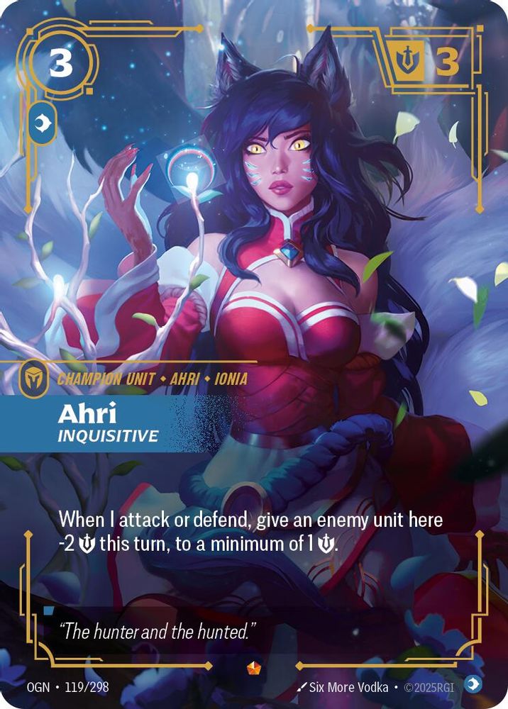 Ahri - Inquisitive (119/298) Epic - Riftbound Origins Foil