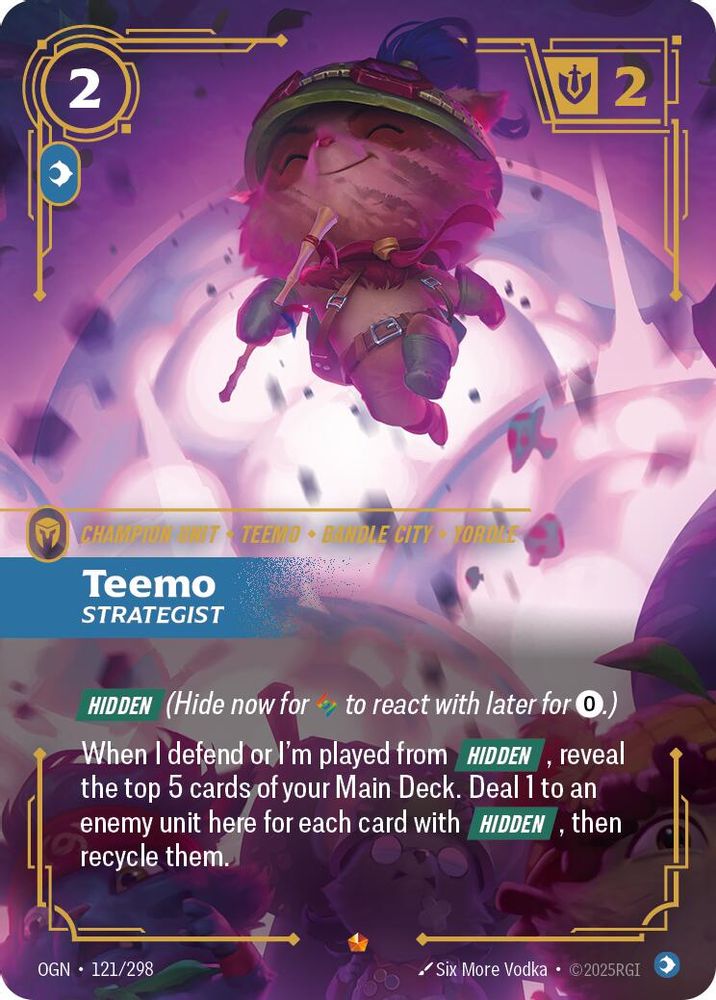 Teemo - Strategist (121/298) Epic - Riftbound Origins Foil