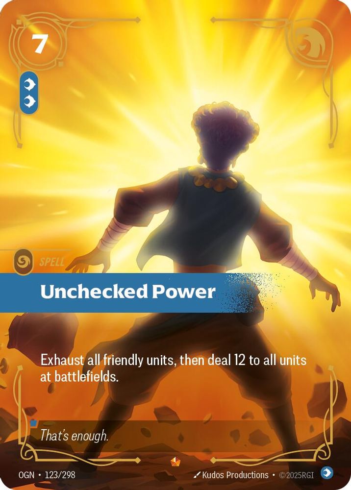 Unchecked Power (123/298) Epic - Riftbound Origins Foil