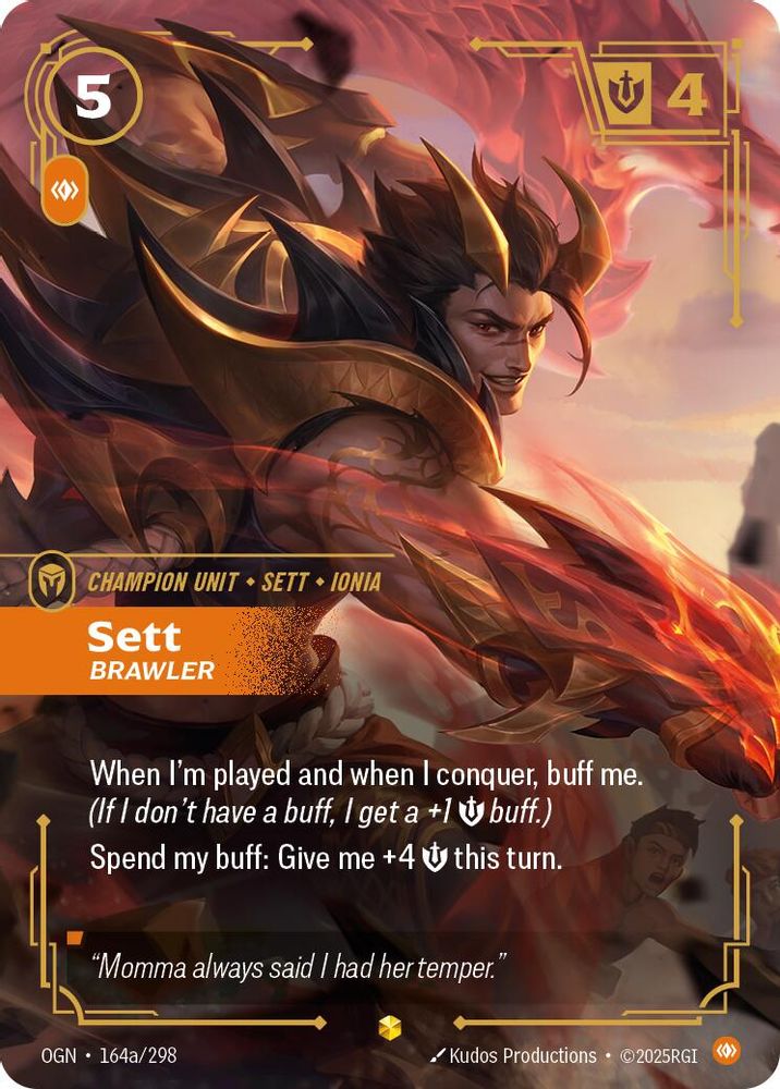 Sett - Brawler (Alternate Art) (164a/298) Showcase - Riftbound Origins Foil