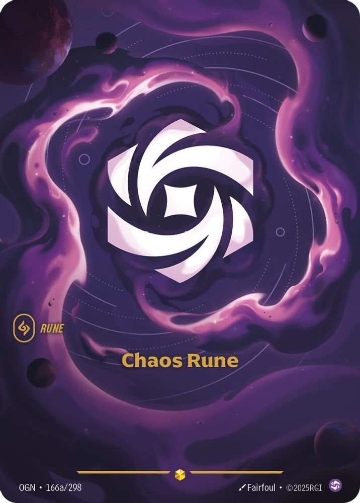 Chaos Rune (Alternate Art) (166a/298) Showcase - Riftbound Origins Foil