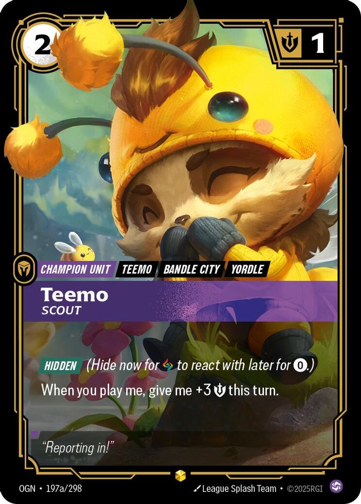 Teemo - Scout (Alternate Art) (197a/298) Showcase - Riftbound Origins Foil