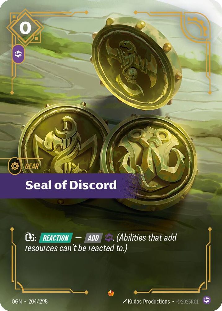 Seal of Discord (204/298) Epic - Riftbound Origins Foil