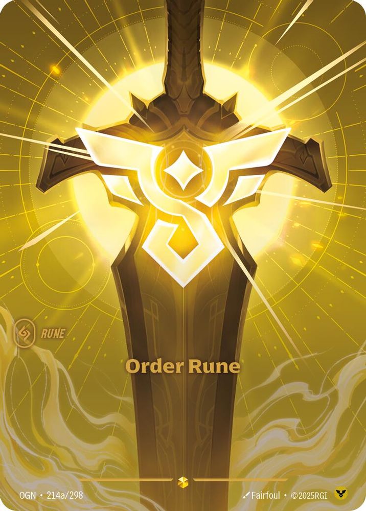 Order Rune (Alternate Art) (214a/298) Showcase - Riftbound Origins Foil