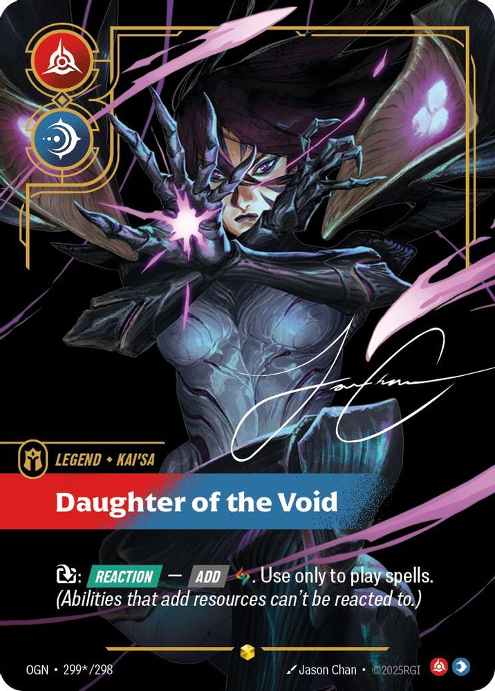 Kai'Sa - Daughter of the Void (Signature) (299*/298) Showcase - Riftbound Origins Foil