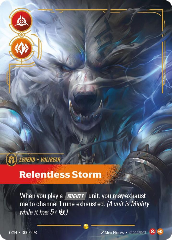 Volibear - Relentless Storm (Showcase) (300/298) Showcase - Riftbound Origins Foil