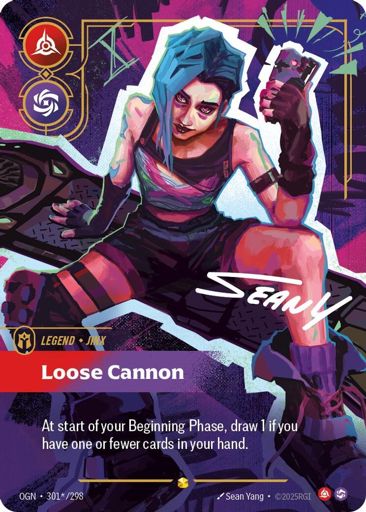 Jinx - Loose Cannon (Signature) (301*/298) Showcase - Riftbound Origins Foil