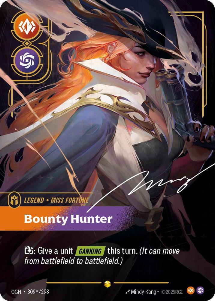 Miss Fortune - Bounty Hunter (Signature) (309*/298) Showcase - Riftbound Origins Foil