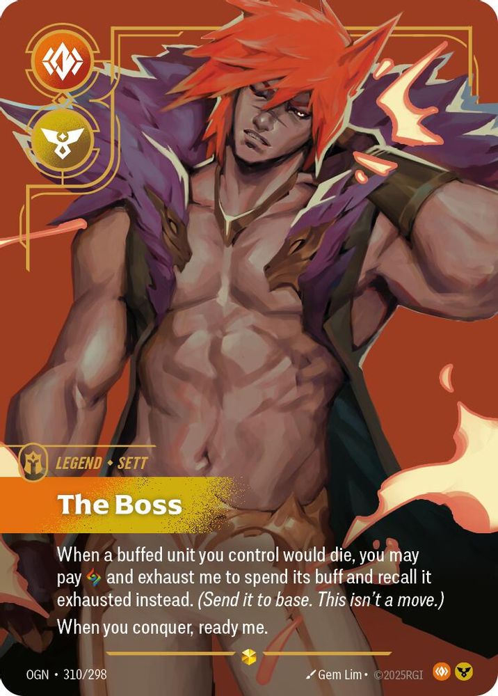 Sett - The Boss (Showcase) (310/298) Showcase - Riftbound Origins Foil ...