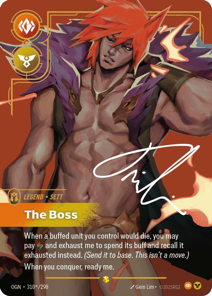 Sett - The Boss (Signature) (310*/298) Showcase - Riftbound Origins Foil