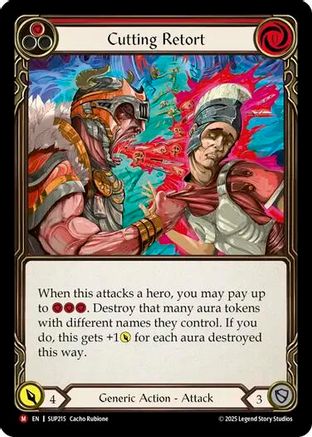[Rainbow Foil] Cutting Retort (#SUP215) - Majestic - FAB Super Slam