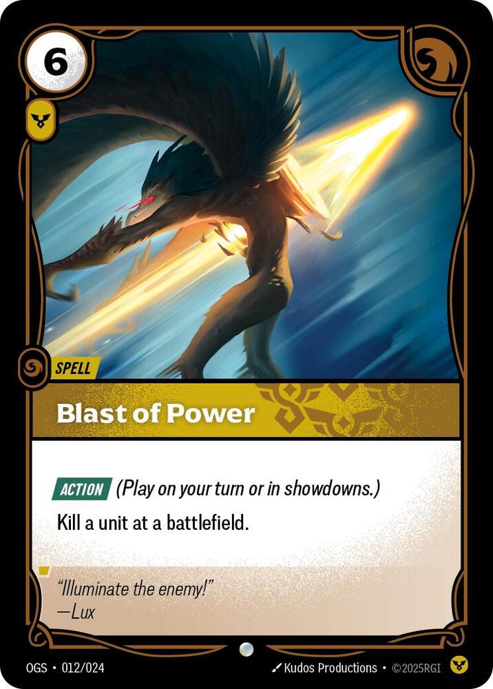 Blast Of Power - 012/024 - Common -  Riftbound - Proving Grounds