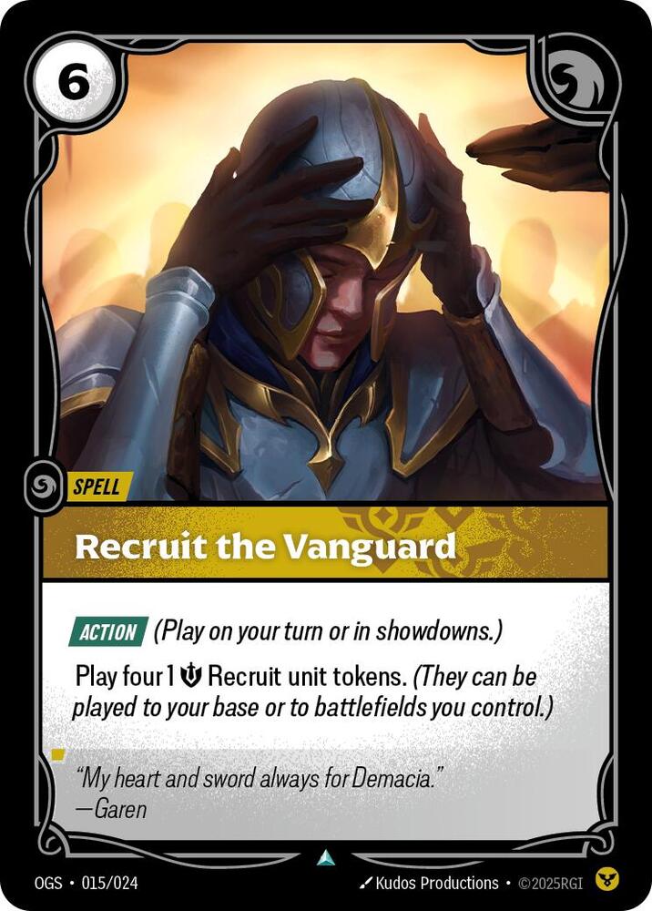 Recruit The Vanguard - 015/024 - Uncommon -  Riftbound - Proving Grounds
