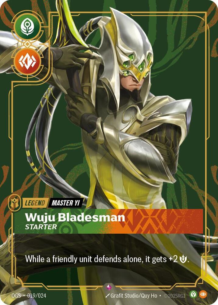 Master Yi Wuju Bladesman - 019/024 - Rare Legend -  Riftbound - Proving Grounds
