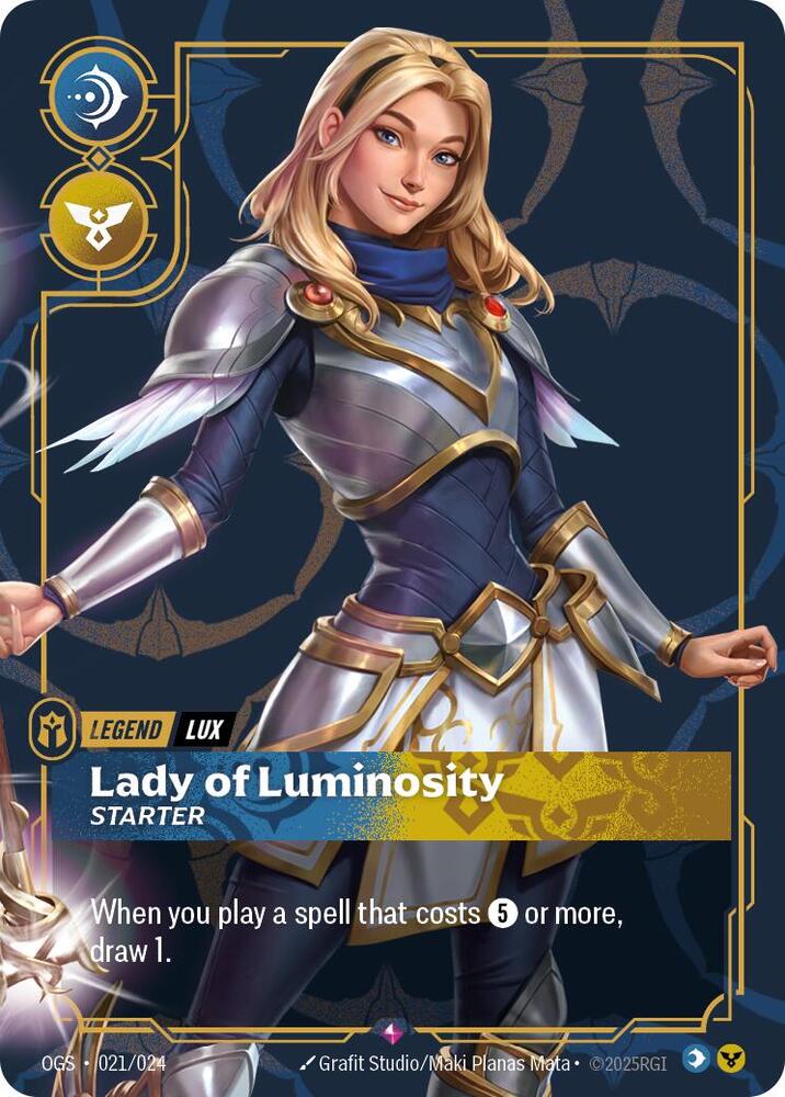 Lady Of Luminosity - Starter - 021/024 - Rare -  Riftbound - Proving Grounds