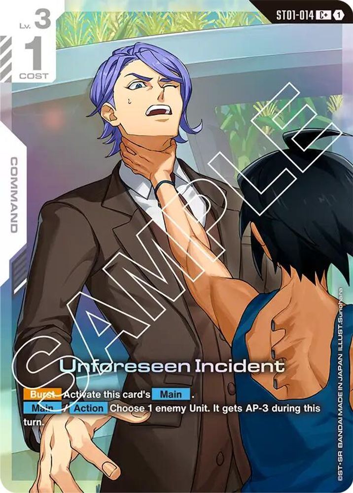 [ALTERNATE ART] Unforeseen Incident (C+) (ST01-014) - Gundam Starter Deck 05 Iron Bloom