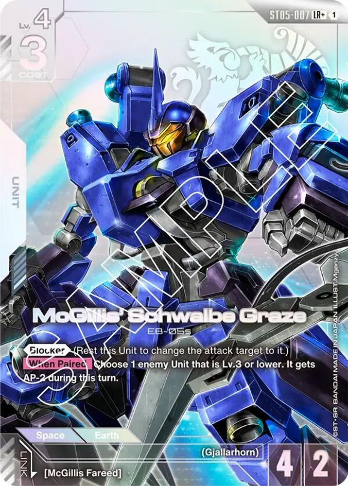 [ALTERNATE ART] McGillis' Schwalbe Graze (LR+) (ST05-007) - Gundam Starter Deck 05 Iron Bloom