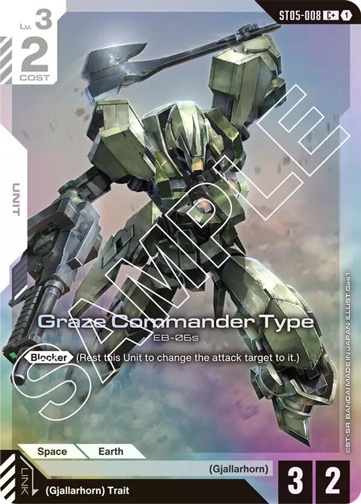 [ALTERNATE ART] Graze Commander Type (C+) (ST05-008) - Gundam Starter Deck 05 Iron Bloom
