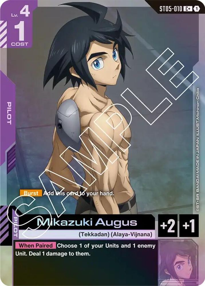 [ALTERNATE ART] Mikazuki Augus (C+) (ST05-010) - Gundam Starter Deck 05 Iron Bloom